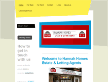 Tablet Screenshot of hannah-homes.co.uk